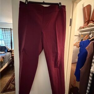 adidas Burgundy Straight Leg Women's Pants